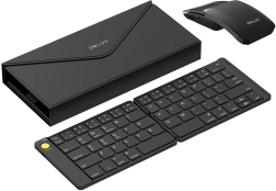 Clavier pliable sans fil et souris DELUX KF10 + MF10PR