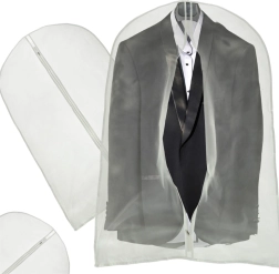 Housse de protection pour vêtements 60 × 100 cm avec fermeture éclair – Transparent 60×120