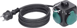 Bloc multiprise d’extension Solight IP44, 3 prises, 5 m