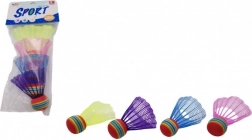 Volants de badminton colorés 4 pcs