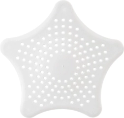 Passoire d’évier avec ventouses 16 cm – étoile, blanc