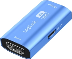 Répéteur HDMI 8K/60Hz HDCP2.3, aluminium bleu