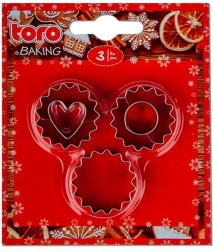 Set d’emporte-pièces pour pâtisserie – rond festonné, 3 pcs TORO