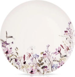 Assiette plate en porcelaine motif floral LOUKA 27 cm