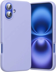 Coque en silicone Vention pour iPhone 16 Plus avec MagSafe (violet)