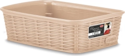 Panier en plastique Elegance 20 × 14 × 6 cm – Beige