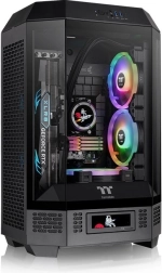 Boîtier PC THERMALTAKE The Tower 300, verre trempé, 2× ventilateur CT140, noir