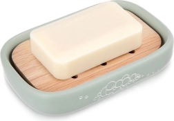 Porte-savon GREENISH avec réservoir et insert en bambou