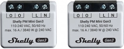 Shelly PM Mini Gen3 – lot de 2 compteurs de consommation, Wi‑Fi/Bluetooth