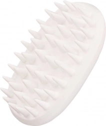 Brosse de massage du cuir chevelu blanche
