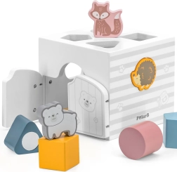 Boîte d’encastrement en bois avec animaux