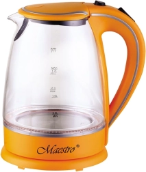 Bouilloire électrique Maestro en verre 1,7l orange