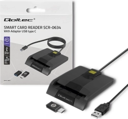 Lecteur de cartes à puce Qoltec USB-C