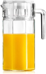 Carafe en verre avec couvercle 1,5 l