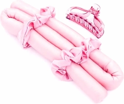 Rouleau capillaire rose et flexible