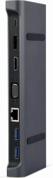Adaptateur USB-C 9-en-1 avec HDMI, USB-C PD, VGA, DP, USB et LAN