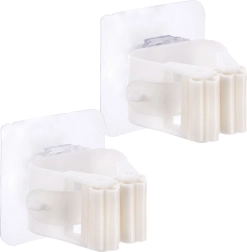 Support adhésif pour balai et serpillière, lot de 2 pièces