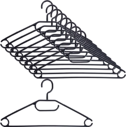 10 cintres noirs pivotants pour vêtements