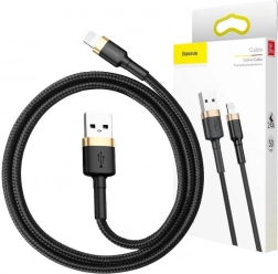 Baseus Cafule câble de charge et de données USB–Lightning 3 m 2,4 A noir–or