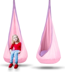 Fauteuil suspendu en cocon pour enfants Neo-Sport – rose clair