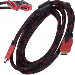 Câble HDMI 2.0 4K 3D, 3 m, connecteurs plaqués or, tressé