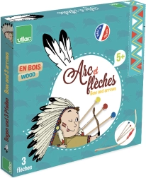 Ensemble de tir à l’arc pour enfants en bois avec flèches à ventouse