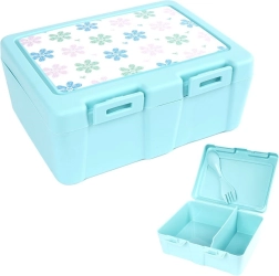Boîte déjeuner avec 2 compartiments et spork 1 l