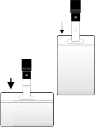 Badge porte-nom transparent avec clip