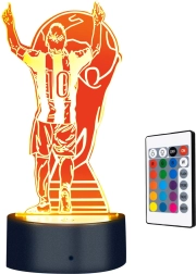 Lampe de chevet 3D Lionel Messi Champion