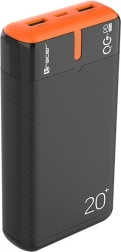 Powerbank tracer energen 20000 mah avec pd et qc 3.0, noir‑orange