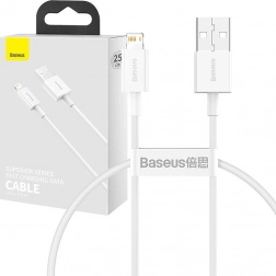 Baseus Superior câble USB–Lightning 0,25 m, 2,4 A (blanc)