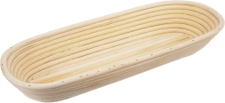 Banneton en rotin pour l’apprêt du pain, ovale 43 × 16 × 7 cm, 1,5 kg