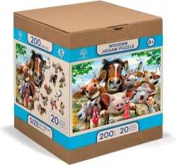Puzzle en bois avec figurines – la vie à la ferme