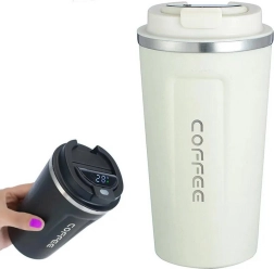 Mug isotherme avec écran, blanc 510 ml