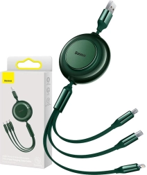 Câble Baseus 3‑en‑1 pour Micro USB / USB‑C / Lightning