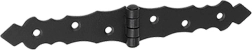 Charnière décorative française 200 × 34 × 2 mm, noire