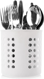 Égouttoir et porte-ustensiles de cuisine blanc