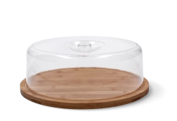 Planche ronde avec couvercle 28 × 9,5 cm - 1 pièce