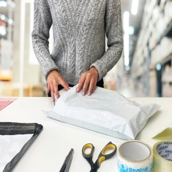 Enveloppes plastiques de messagerie blanches B3 400 × 500 mm, lot de 50 pièces