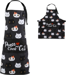 Tablier en tube avec motif chatons