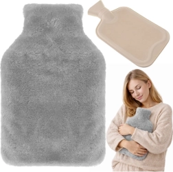 Bouillotte en caoutchouc avec housse en peluche 1,8 l RUHHY