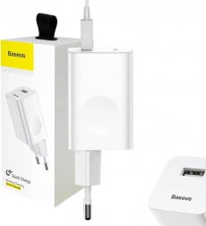 Chargeur rapide USB Baseus blanc