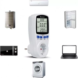 Wattmètre numérique – mesureur de consommation d’énergie sur prise