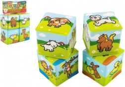 Cubes en mousse mes premiers animaux 7 × 7 cm, 4 pcs