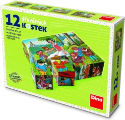 Blocs en bois Blanche-Neige 12 cubes