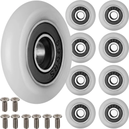 Ruhhy roulettes pour cabine de douche avec roulement à billes 23 × 6 mm (8 pcs)