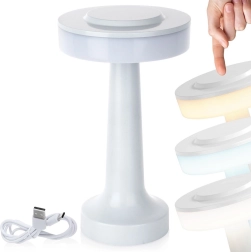 Lampe de table LED sans fil avec commande tactile, 3 modes, 21 cm