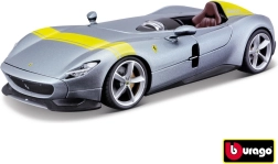 Ferrari Monza SP1 modèle métallique argent/bleu 1:24