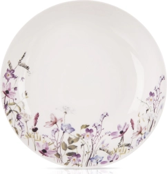 Assiette creuse en porcelaine motif floral Prairie 20,5 cm