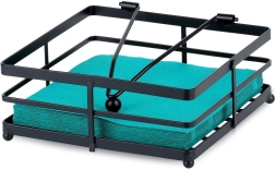 porte-serviettes en métal Misty 18 × 18 cm, noir